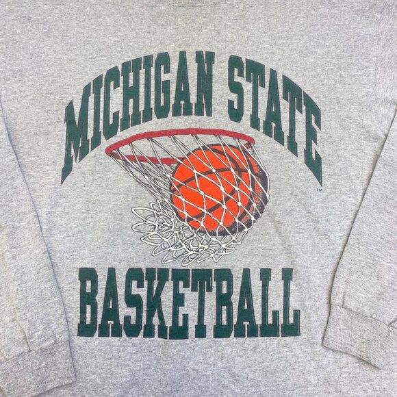 L | Vintage Michigan State Basketball Long Sleeve - Picture 3 of 5